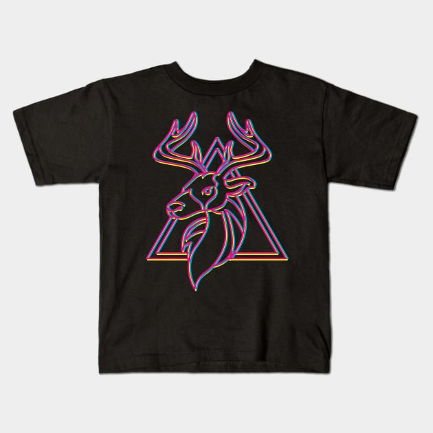 deer deer cmyk Kids T-Shirt by weckywerks